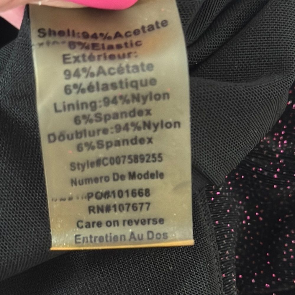 Alice + Olivia Black Purple Sheath Dress Long Sleeve Crew Neck‎ - Picture 6 of 6